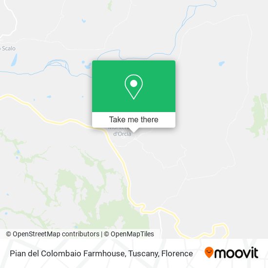 Pian del Colombaio Farmhouse, Tuscany map
