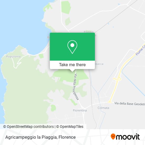 Agricampeggio la Piaggia map