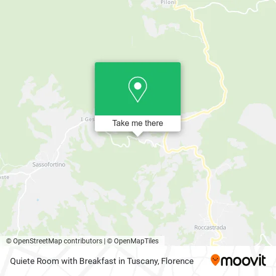 Quiete Room with Breakfast in Tuscany map