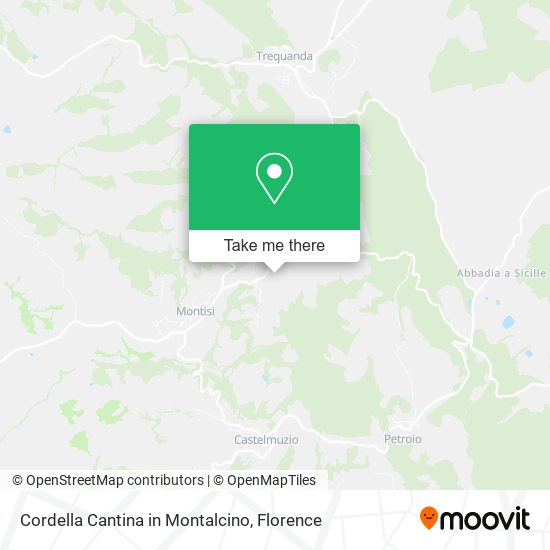 Cordella Cantina in Montalcino map