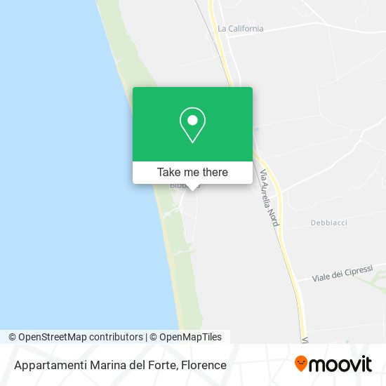 Appartamenti Marina del Forte map