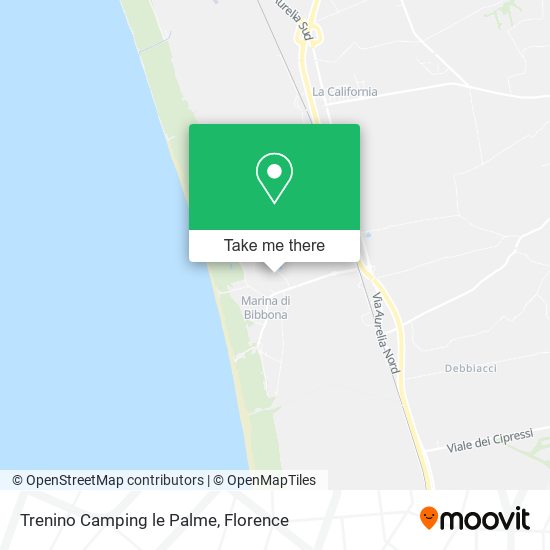 Trenino Camping le Palme map