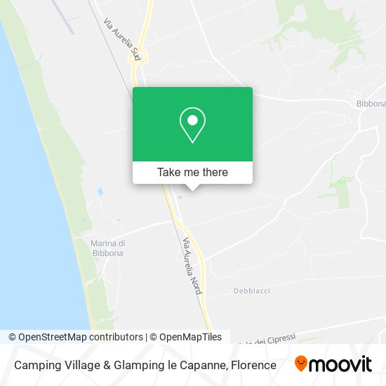 Camping Village & Glamping le Capanne map