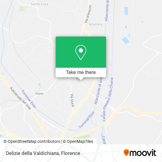 Delizie della Valdichiana map