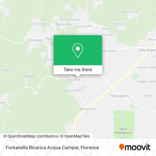 Fontanella Ricarica Acqua Camper map