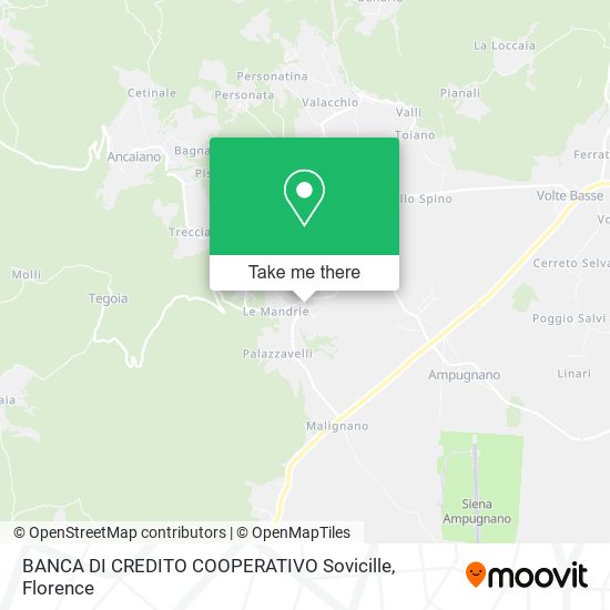 BANCA DI CREDITO COOPERATIVO Sovicille map