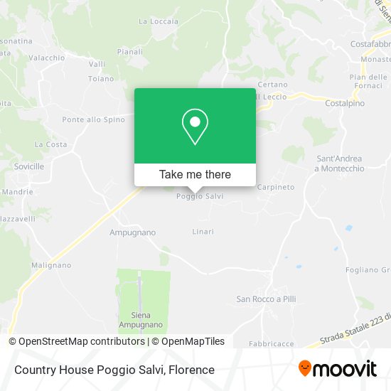 Country House Poggio Salvi map