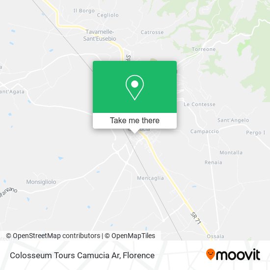 Colosseum Tours Camucia Ar map