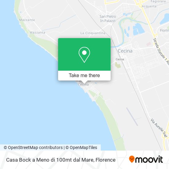 Casa Bock a Meno di 100mt dal Mare map