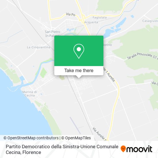 Partito Democratico della Sinistra-Unione Comunale Cecina map