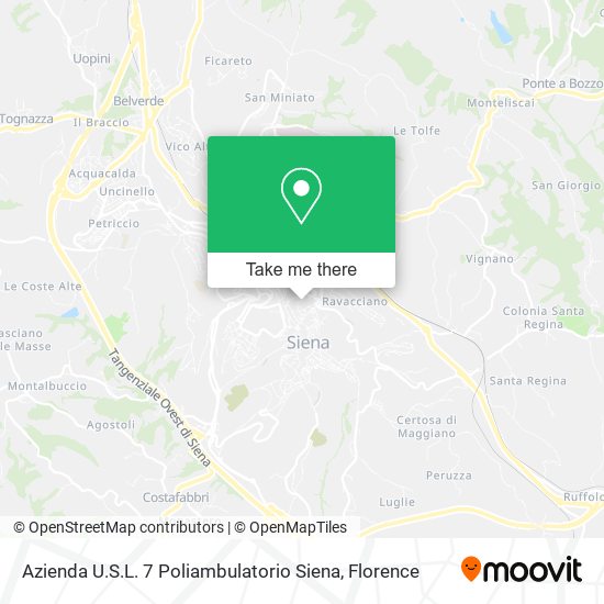 Azienda U.S.L. 7 Poliambulatorio Siena map