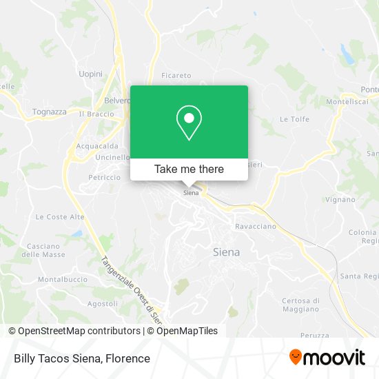 Billy Tacos Siena map