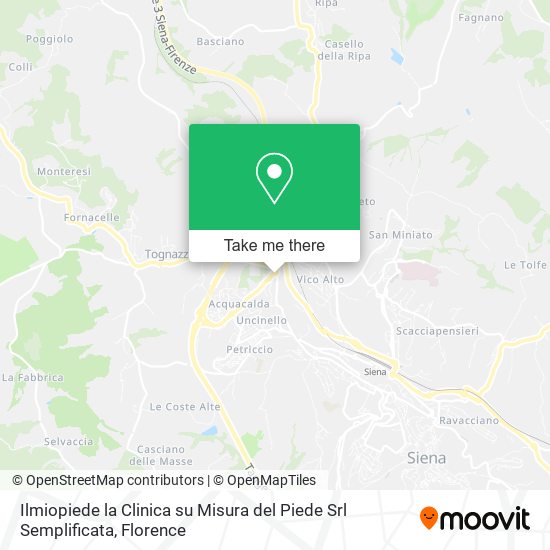 Ilmiopiede la Clinica su Misura del Piede Srl Semplificata map