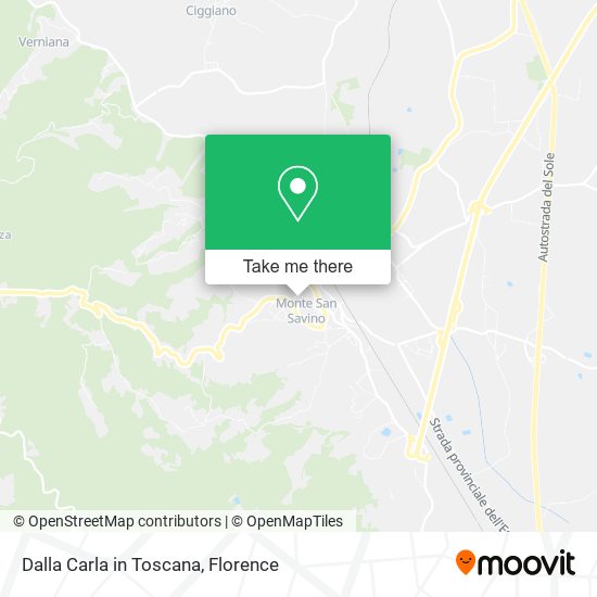 Dalla Carla in Toscana map