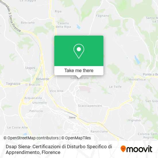 Dsap Siena- Certificazioni di Disturbo Specifico di Apprendimento map