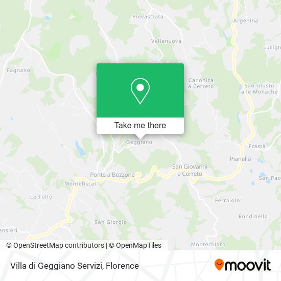 Villa di Geggiano Servizi map