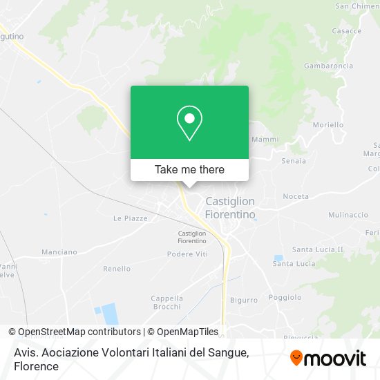 Avis. Aociazione Volontari Italiani del Sangue map