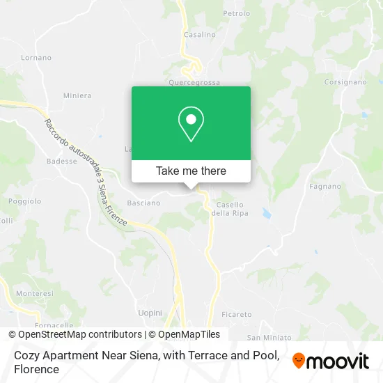 Cozy Apartment Near Siena, with Terrace and Pool map