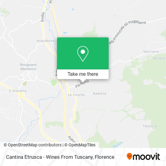 Cantina Etrusca - Wines From Tuscany map