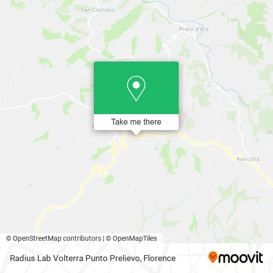 Radius Lab Volterra Punto Prelievo map