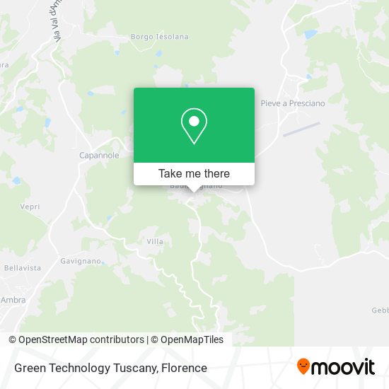 Green Technology Tuscany map