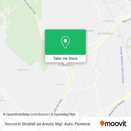 Soccorsi Stradali ad Arezzo Mgr. Auto map