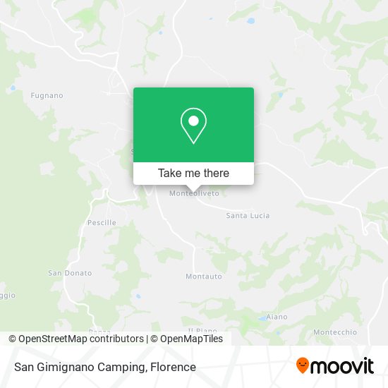San Gimignano Camping map