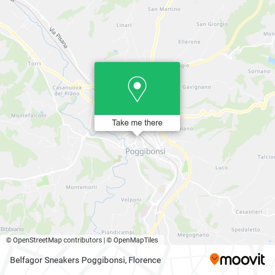 Belfagor Sneakers Poggibonsi map