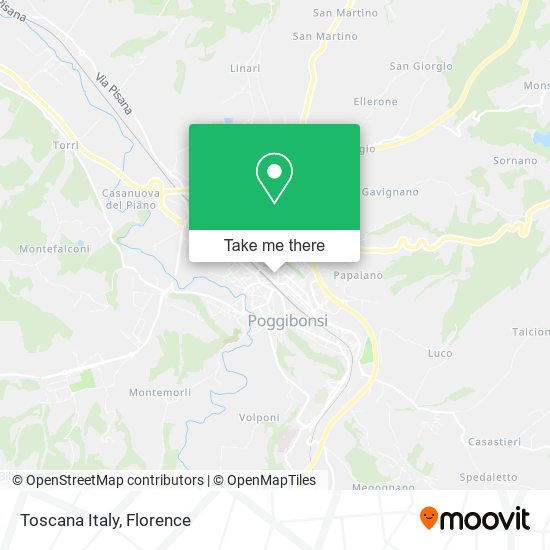 Toscana Italy map