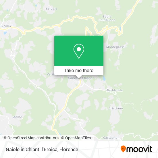 Gaiole in Chianti l'Eroica map