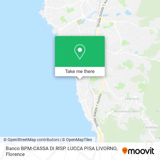Banco BPM-CASSA DI RISP. LUCCA PISA LIVORNO map