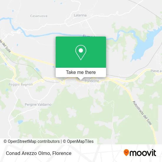 Conad Arezzo Olmo map