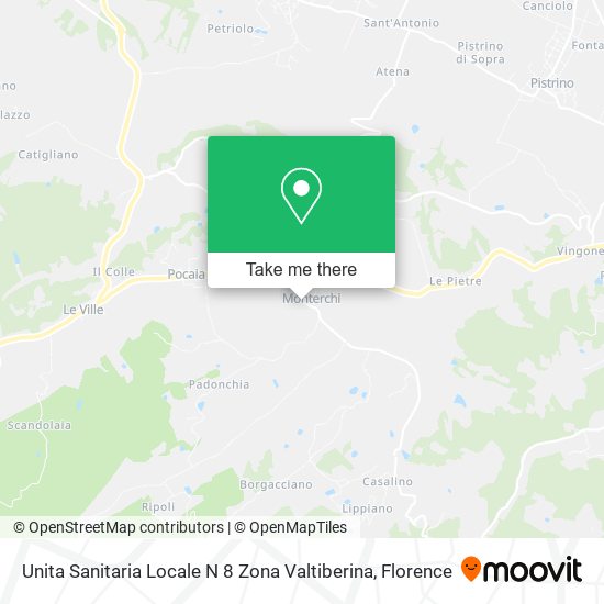 Unita Sanitaria Locale N 8 Zona Valtiberina map