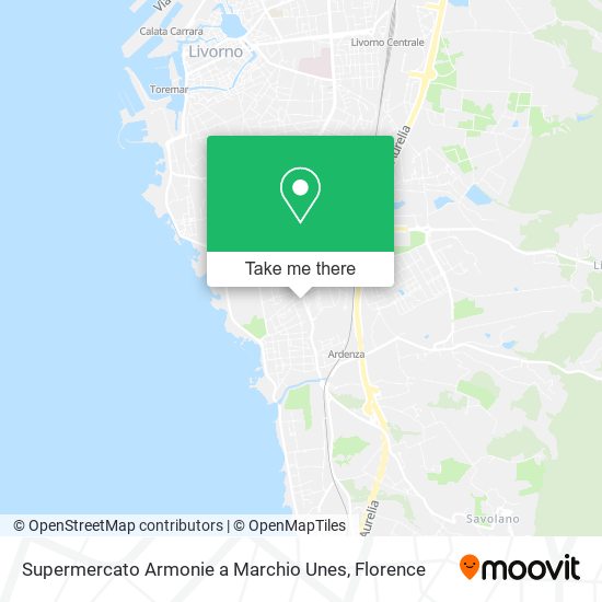 Supermercato Armonie a Marchio Unes map