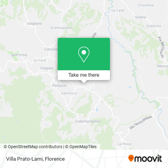 Villa Prato-Lami map