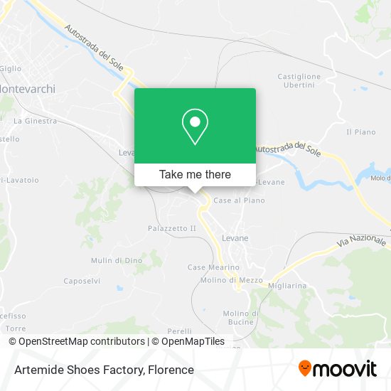 Artemide Shoes Factory map