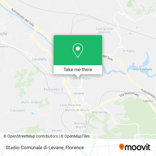Stadio Comunale di Levane map