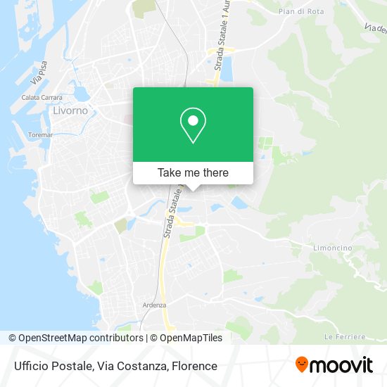 Ufficio Postale, Via Costanza map