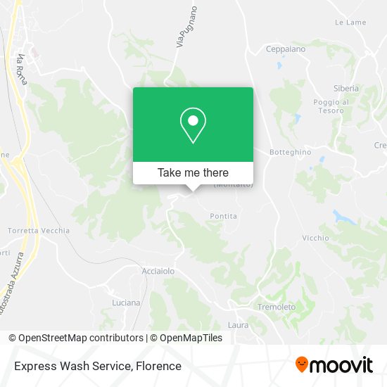 Express Wash Service map