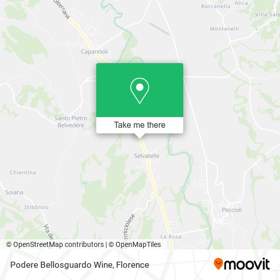 Podere Bellosguardo Wine map