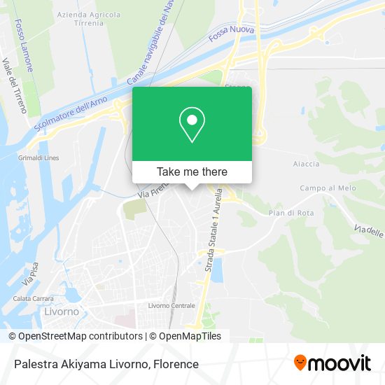 Palestra Akiyama Livorno map