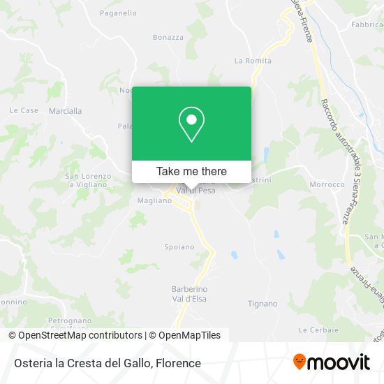 Osteria la Cresta del Gallo map