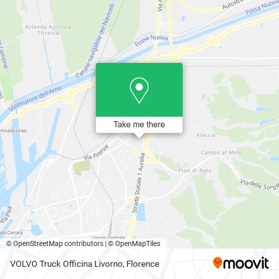 VOLVO Truck Officina Livorno map