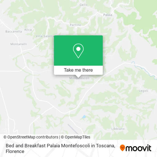 Bed and Breakfast Palaia Montefoscoli in Toscana map