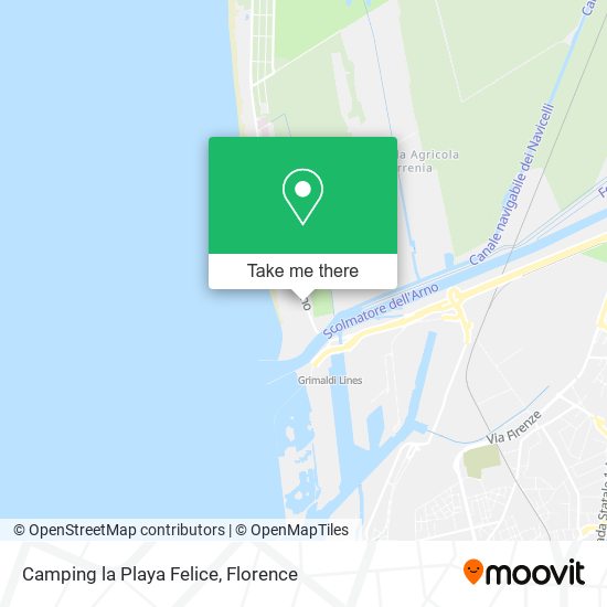 Camping la Playa Felice map