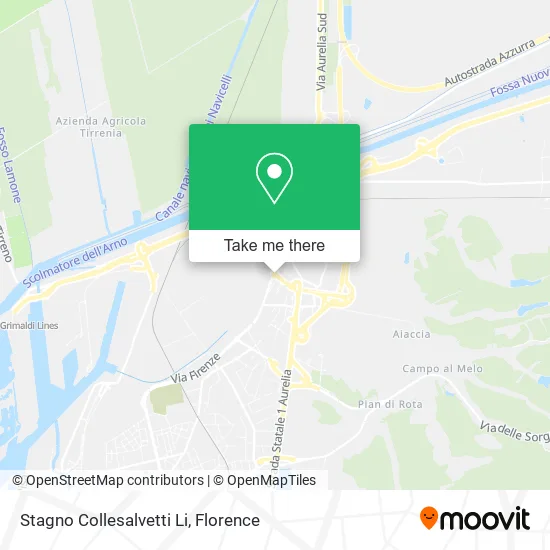 Stagno Collesalvetti Li map