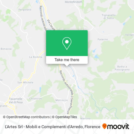L'Artes Srl - Mobili e Complementi d'Arredo map