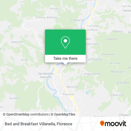 Bed and Breakfast Villanella map