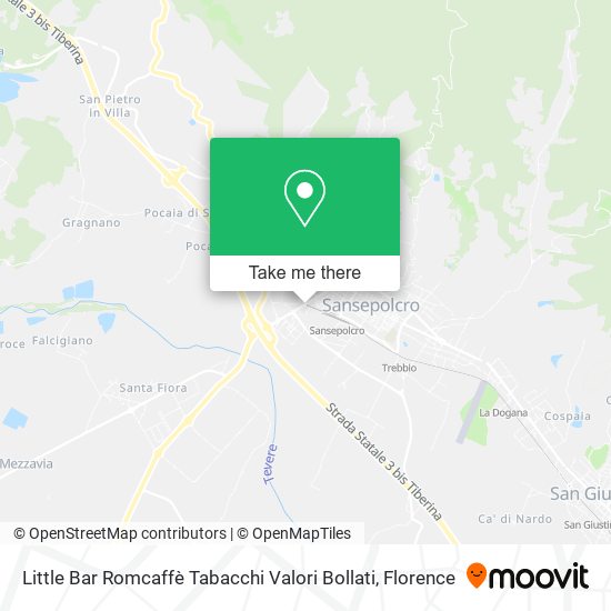 Little Bar Romcaffè Tabacchi Valori Bollati map