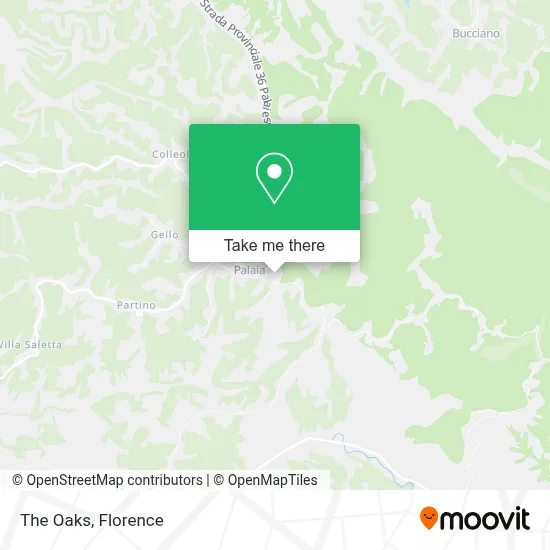 The Oaks map